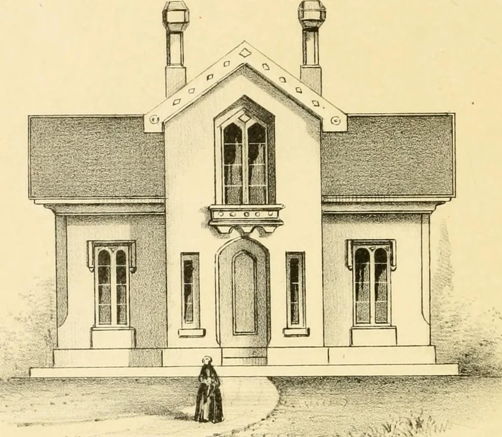 An illustration from The economy of church, parsonage and school architecture : adapted to small societies and rural districts, 1856, leaf 119
