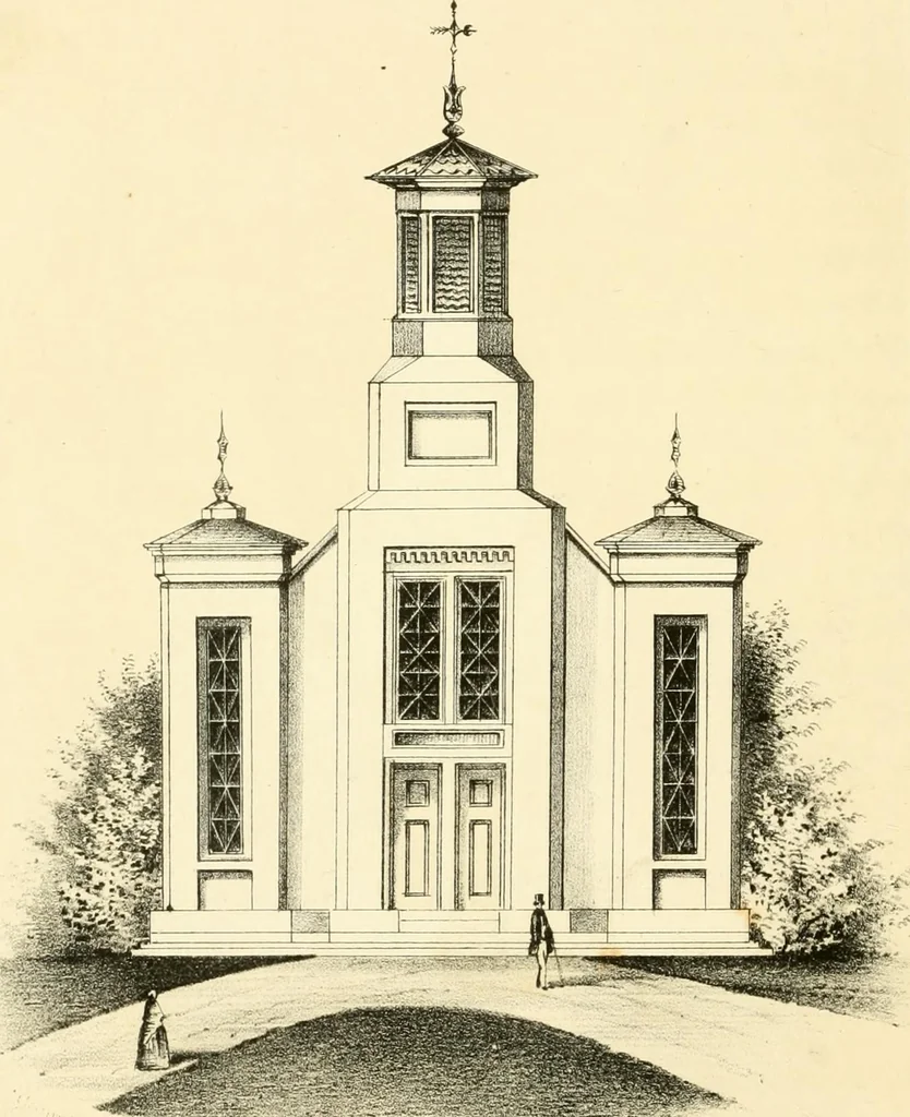 An illustration from The economy of church, parsonage and school architecture : adapted to small societies and rural districts, 1856, leaf 45