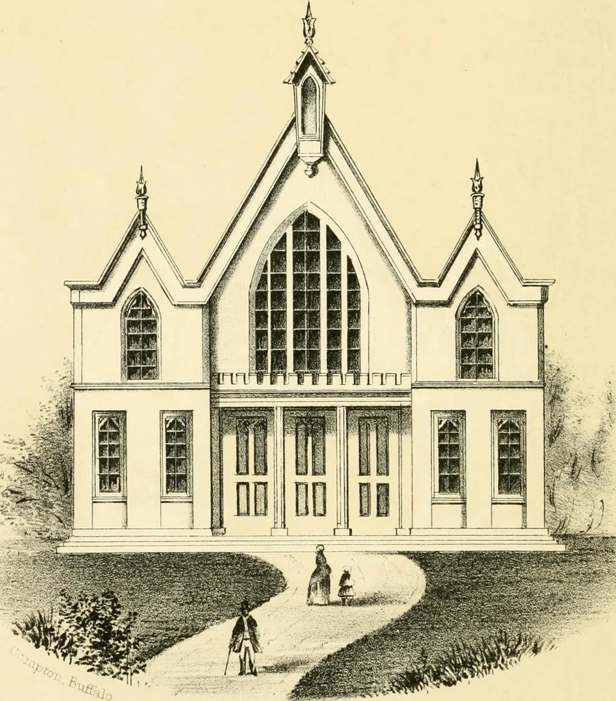 An illustration from The economy of church, parsonage and school architecture : adapted to small societies and rural districts, 1856, leaf 73
