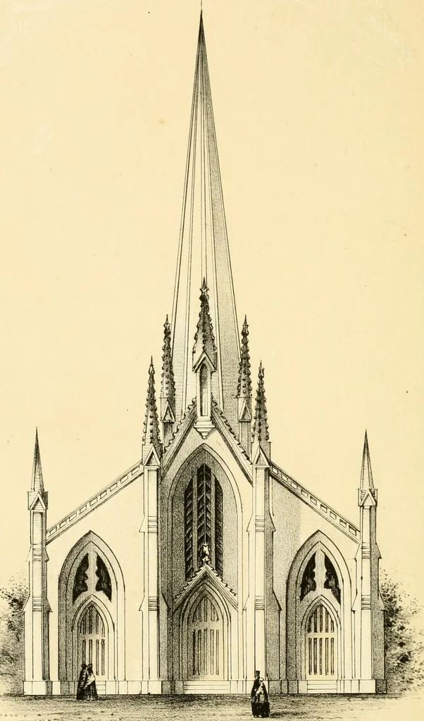 An illustration from The economy of church, parsonage and school architecture : adapted to small societies and rural districts, 1856, leaf 87