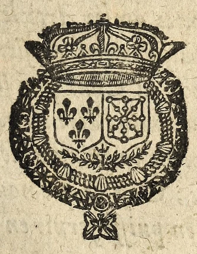 An illustration from Edict du roy, sur la pacification des troubles de ce royaume ... Auec les Articles particuliers interuenus sur iceluy ..., 1644, leaf 1
