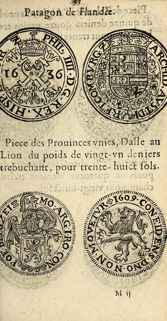 An illustration from Edict du roy portant nouvelle fabrication d'especes d'argent: augmentation du marc d'argent le roy, & des quarts d'escu, testons, & francs aux coins & armes de sa maiesté estans de leur juste poides: & continuation du cours des especes d'argent legers avec le remede des grains, jusques au dernier Mars prochain; & outre un droit de Seigneuriage sur les ouvrages d'Orfeurerie, & Tireurs d'or: Avec un nouvelle evaluation ..., 1641, leaf 91