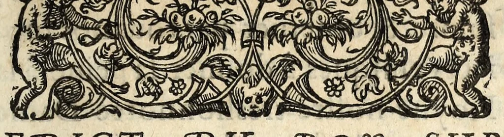 An illustration from Edict du Roy sur la pacification des troubles, contenant confirmation, ampliation, & declaration, tant des precedents Edicts sur ledit aict, mesmes en l'an 1577, que des Articles arrestez en la Conference de Nerac ..., 1581, leaf 3