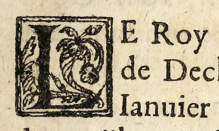 An illustration from Edict dv Roy, svr le reglement general des tailles, à la decharge de ses subjets, portant injonction d'imposer ausdites tailles tous ceux qui se sont pretendus exempts par le passe, conformément à la declaration du dix-huictieme Ianuier dernier, mil six cents trente-quatre., 1634, leaf 73