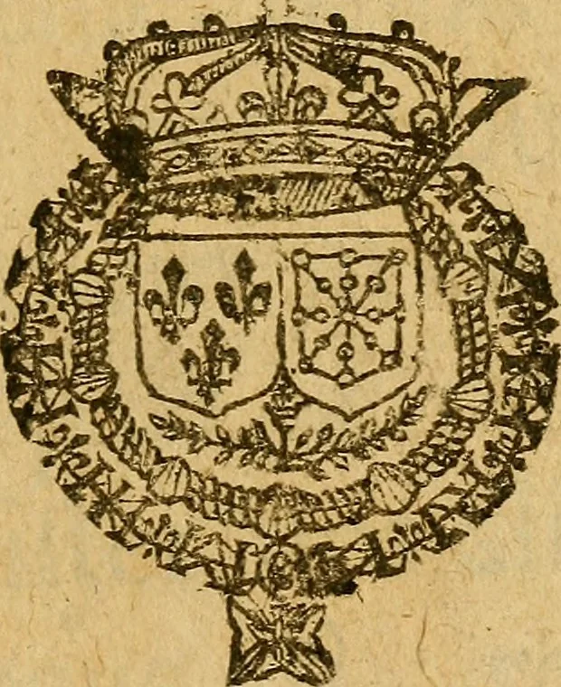An illustration from Edict dv Roy, portant attribvtion en heredite aux Receueurs Generaux des Finances d'vn denier pour liure de taxation tant en exercise que hors iceluy, et suppression d l'Edict du mois de Decembre 1629.... : Verifié en la Chambre des comptes 10. iour de Feurier 1631, 1631, leaf 6