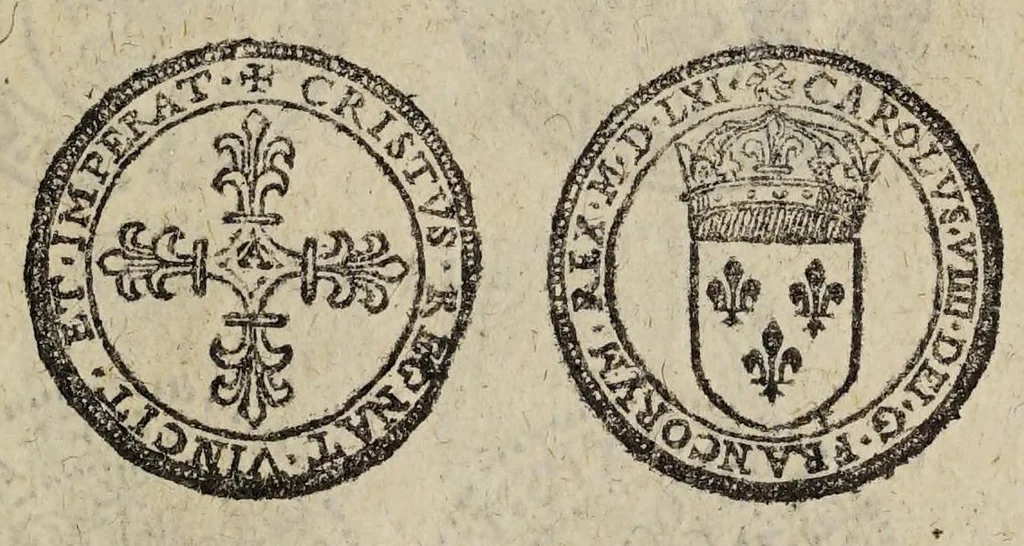 An illustration from Edict dv roy svr le faict et reglement general de ses monnoyes ..., 1602, leaf 33