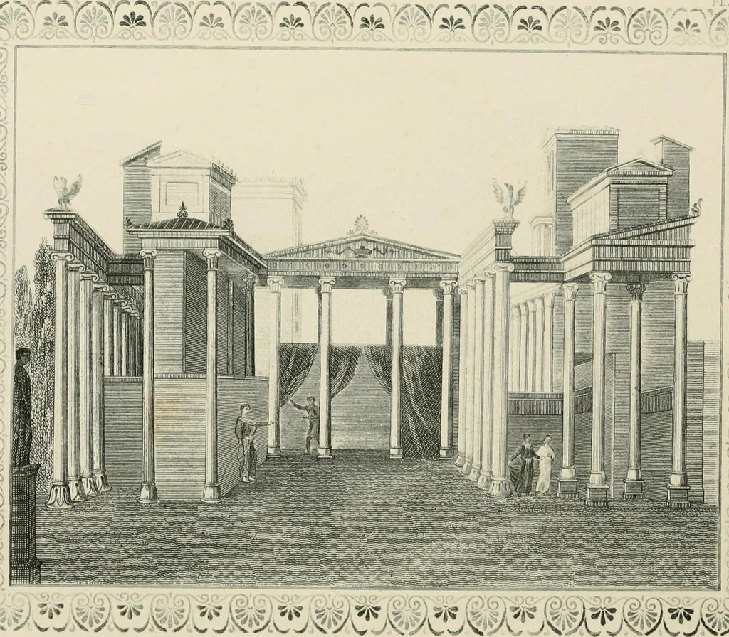 An illustration from Pompeiana : the topography, edifices, and ornaments of Pompeii, 1875, leaf 166