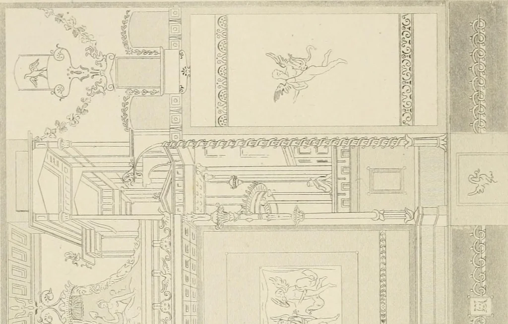 An illustration from Pompeiana : the topography, edifices, and ornaments of Pompeii, 1875, leaf 208