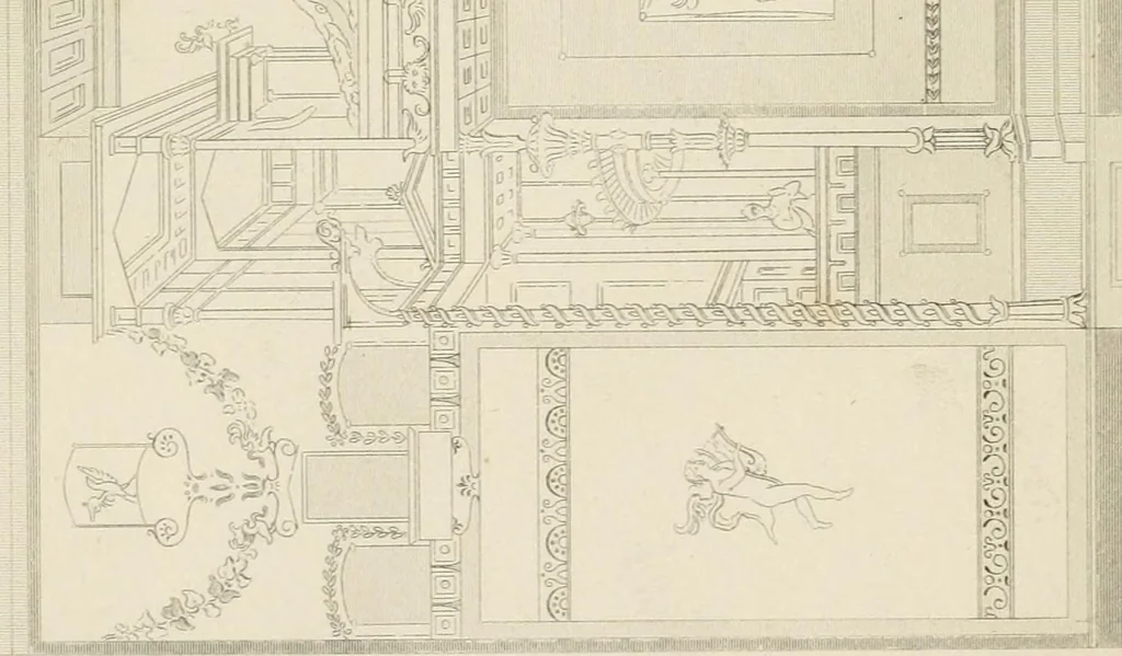 An illustration from Pompeiana : the topography, edifices, and ornaments of Pompeii, 1875, leaf 208
