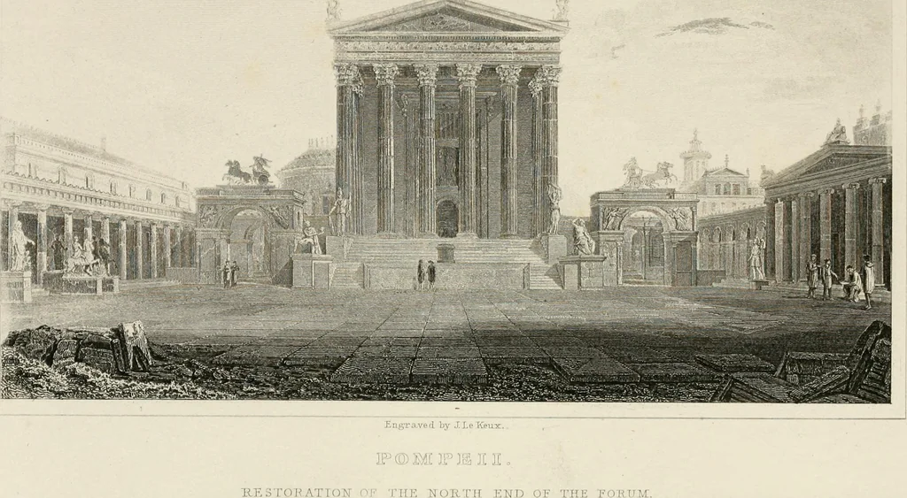 An illustration from Pompeiana : the topography, edifices, and ornaments of Pompeii, 1875, leaf 255
