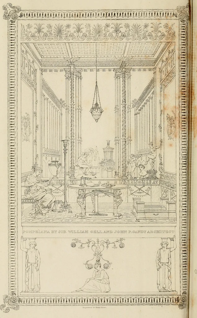 An illustration from Pompeiana : the topography, edifices, and ornaments of Pompeii, 1875, leaf 4