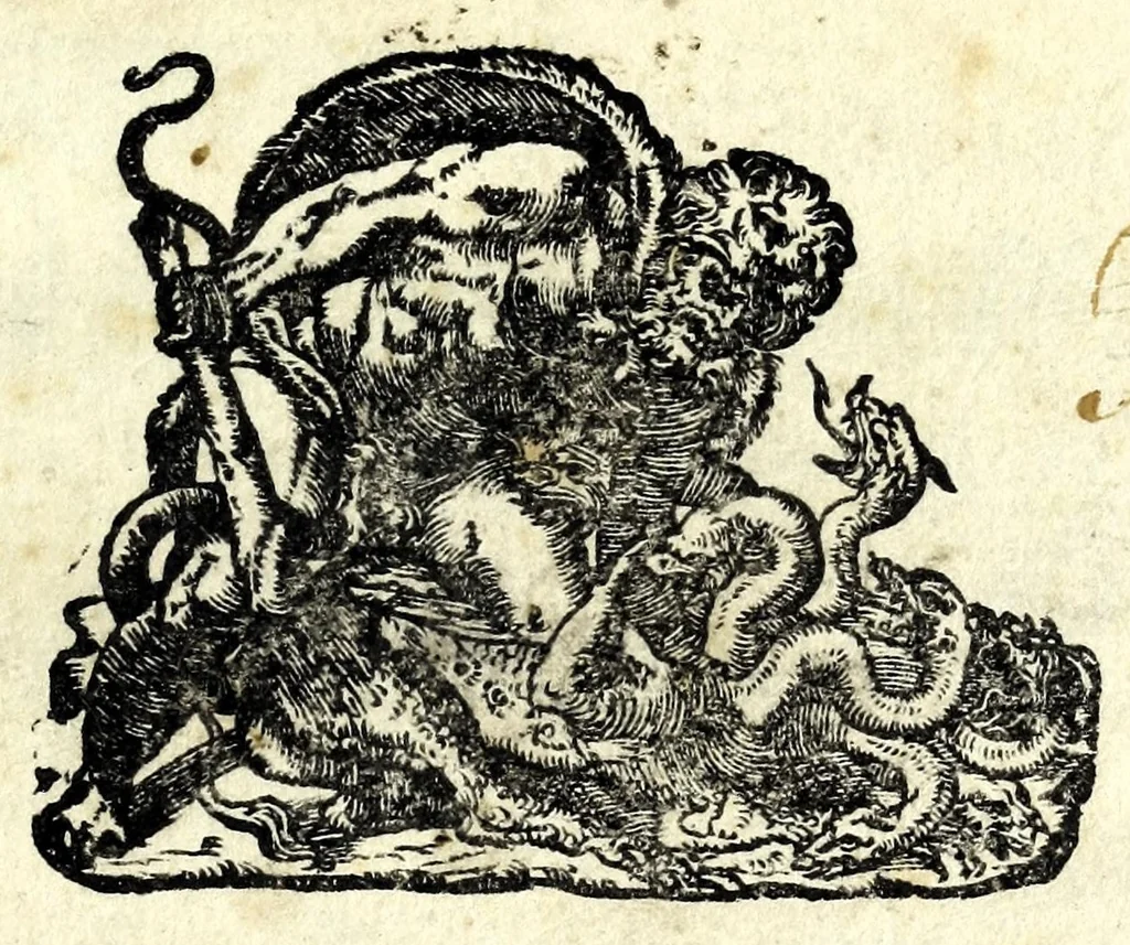 An illustration from Edippo : tragedia, 1565, leaf 5