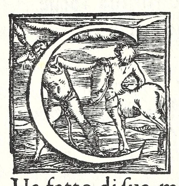 An illustration from Edippo : tragedia, 1565, leaf 92