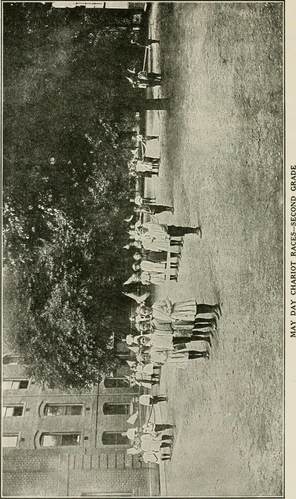 An illustration from Physical education complete for schools and playgrounds, 1917, leaf 123