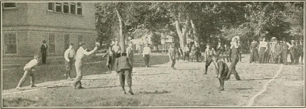 An illustration from Physical education complete for schools and playgrounds, 1917, leaf 158