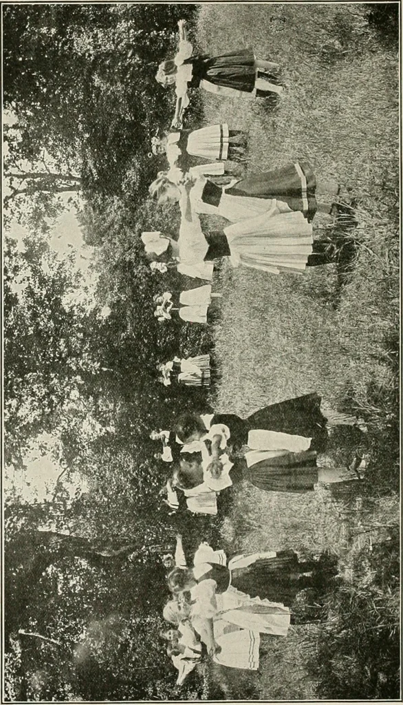 An illustration from Physical education complete for schools and playgrounds, 1917, leaf 199