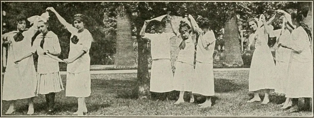 An illustration from Physical education complete for schools and playgrounds, 1917, leaf 218