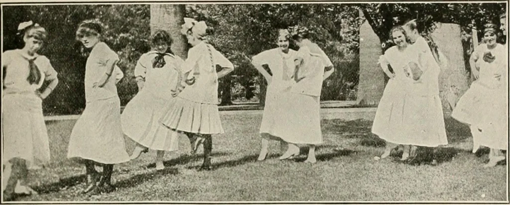 An illustration from Physical education complete for schools and playgrounds, 1917, leaf 228