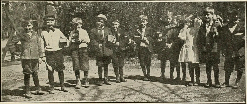An illustration from Physical education complete for schools and playgrounds, 1917, leaf 32