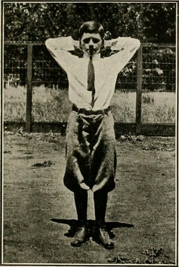An illustration from Physical education complete for schools and playgrounds, 1917, leaf 40