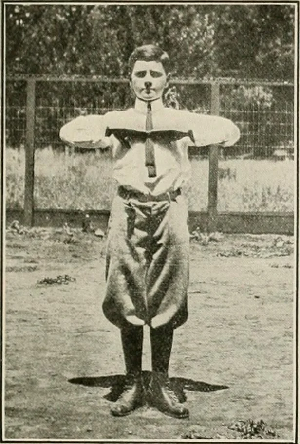 An illustration from Physical education complete for schools and playgrounds, 1917, leaf 42