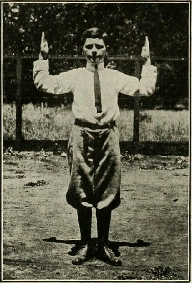 An illustration from Physical education complete for schools and playgrounds, 1917, leaf 43