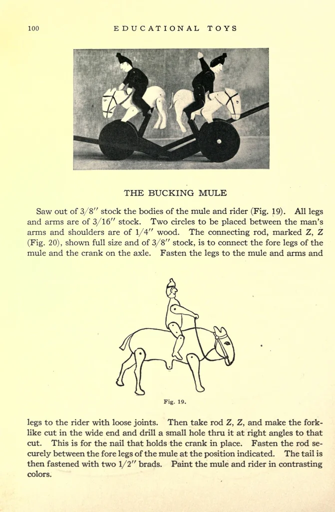 An illustration from Educational toys consisting chiefly of coping-saw problems for children in the school and the home, 1920, leaf 104