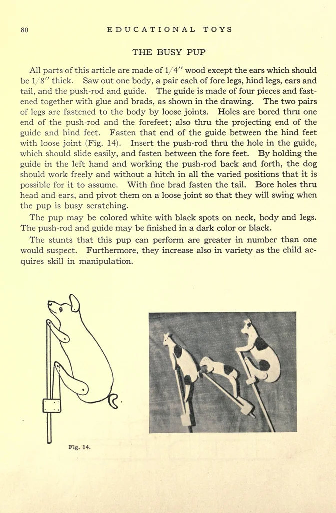 An illustration from Educational toys consisting chiefly of coping-saw problems for children in the school and the home, 1920, leaf 84
