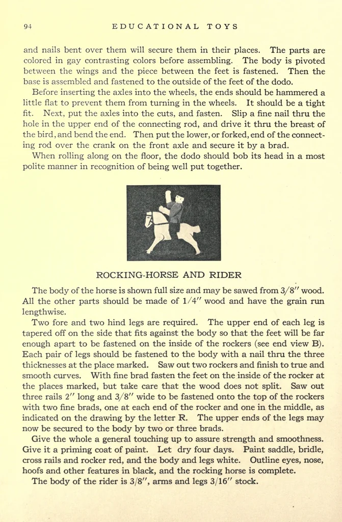 An illustration from Educational toys consisting chiefly of coping-saw problems for children in the school and the home, 1920, leaf 98