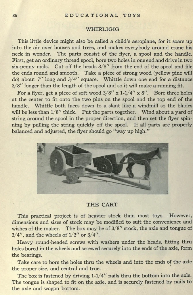 An illustration from Educational toys, consisting chiefly of coping-saw problems for children in the school and the home, 1920, leaf 90