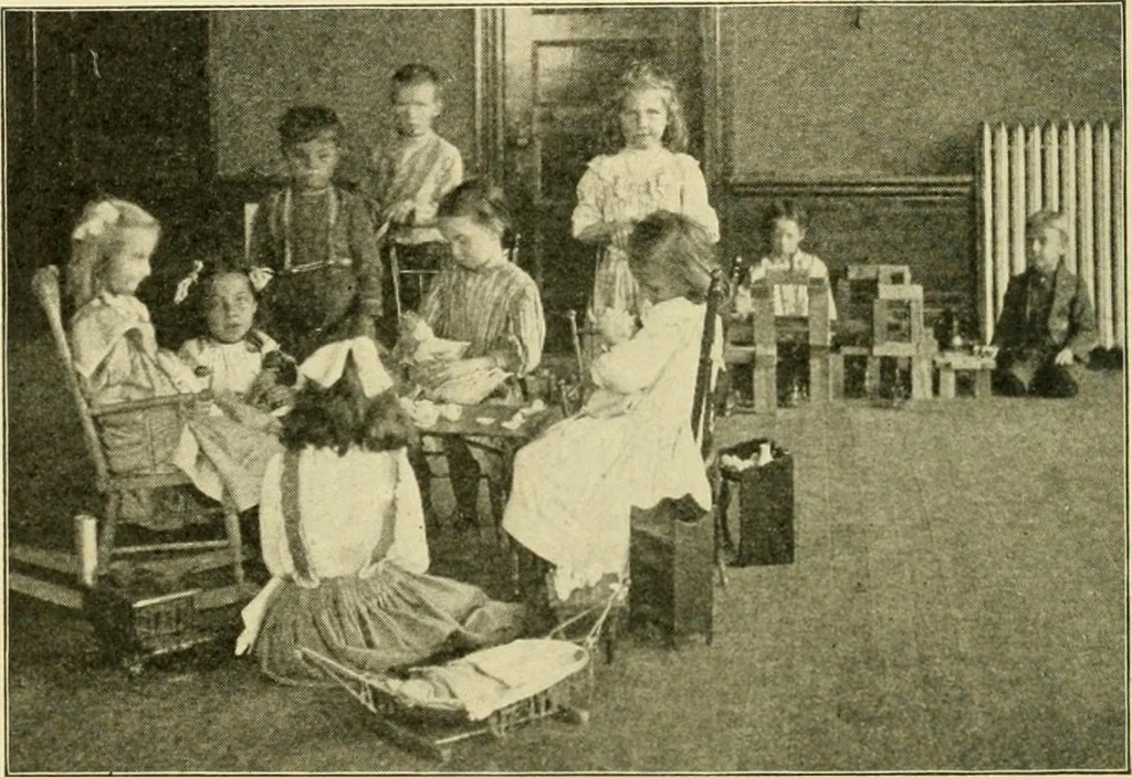 An illustration from Education by plays and games, 1907, leaf 102