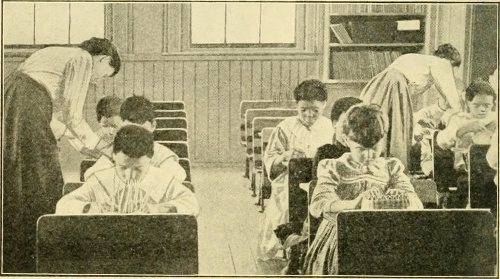 An illustration from Education by plays and games, 1907, leaf 112