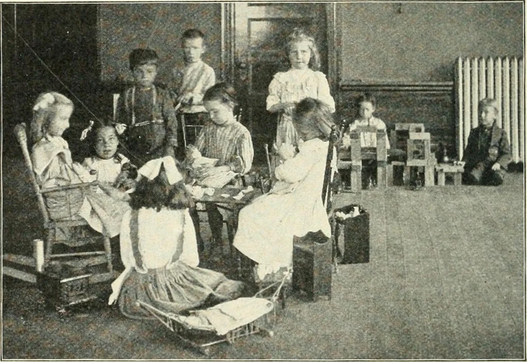 An illustration from Education by plays and games, 1907, leaf 104
