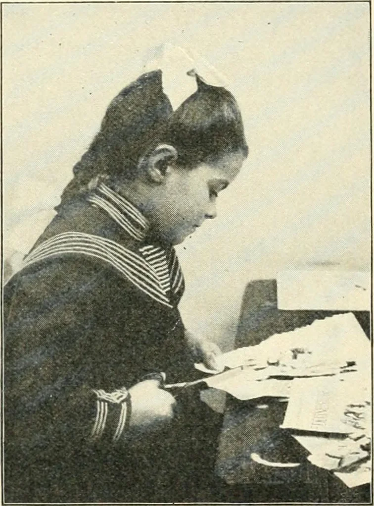 An illustration from Education by plays and games, 1907, leaf 57