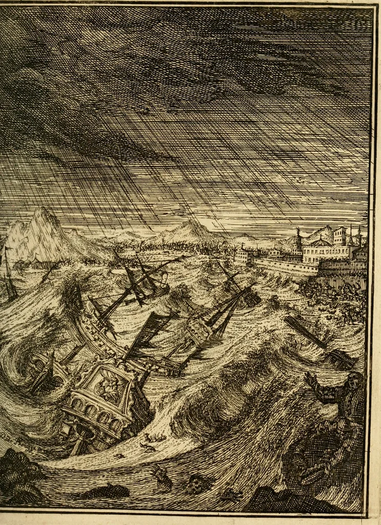An illustration from Eduward Meltons, Engelsch edelmans, Zeldzaame en gedenkwaardige zee- en land-reizen; door Egypten, West-Indien, Perzien, Turkyen, Oost-Indien, en d'aangrenzende gewesten;, 1681, leaf 138
