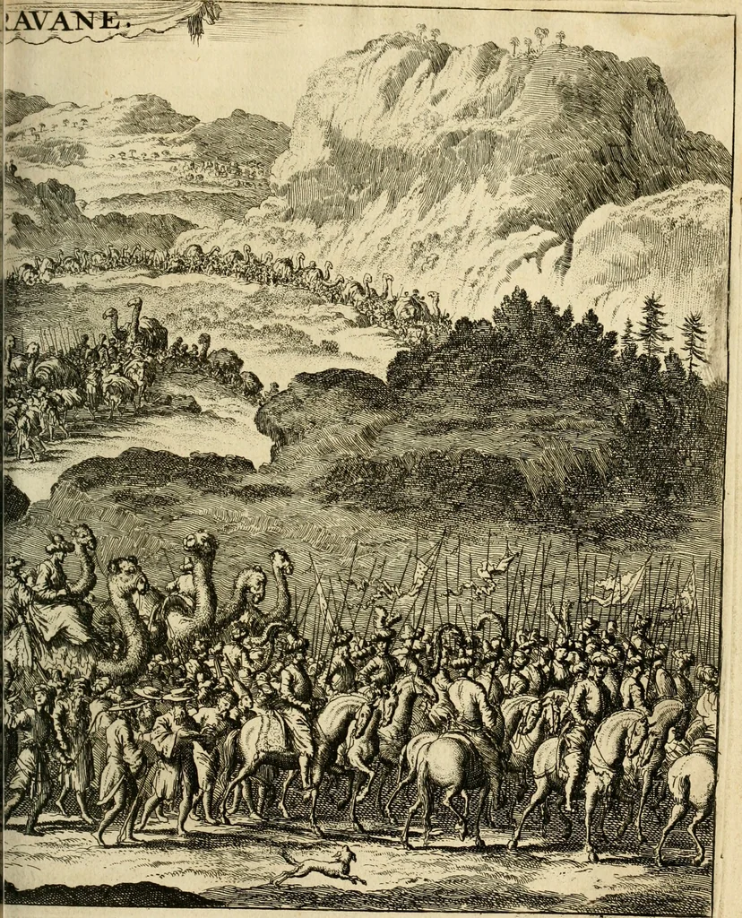 An illustration from Eduward Meltons, Engelsch edelmans, Zeldzaame en gedenkwaardige zee- en land-reizen; door Egypten, West-Indien, Perzien, Turkyen, Oost-Indien, en d'aangrenzende gewesten;, 1681, leaf 272