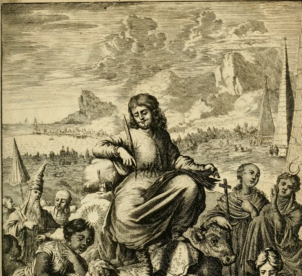 An illustration from Eduward Meltons, Engelsch edelmans, Zeldzaame en gedenkwaardige zee- en land-reizen; door Egypten, West-Indien, Perzien, Turkyen, Oost-Indien, en d'aangrenzende gewesten;, 1681, leaf 4