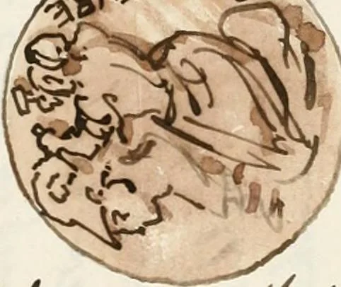 An illustration from Edward Henry Corbould letters, ca. 1851-1882, 1851, leaf 36