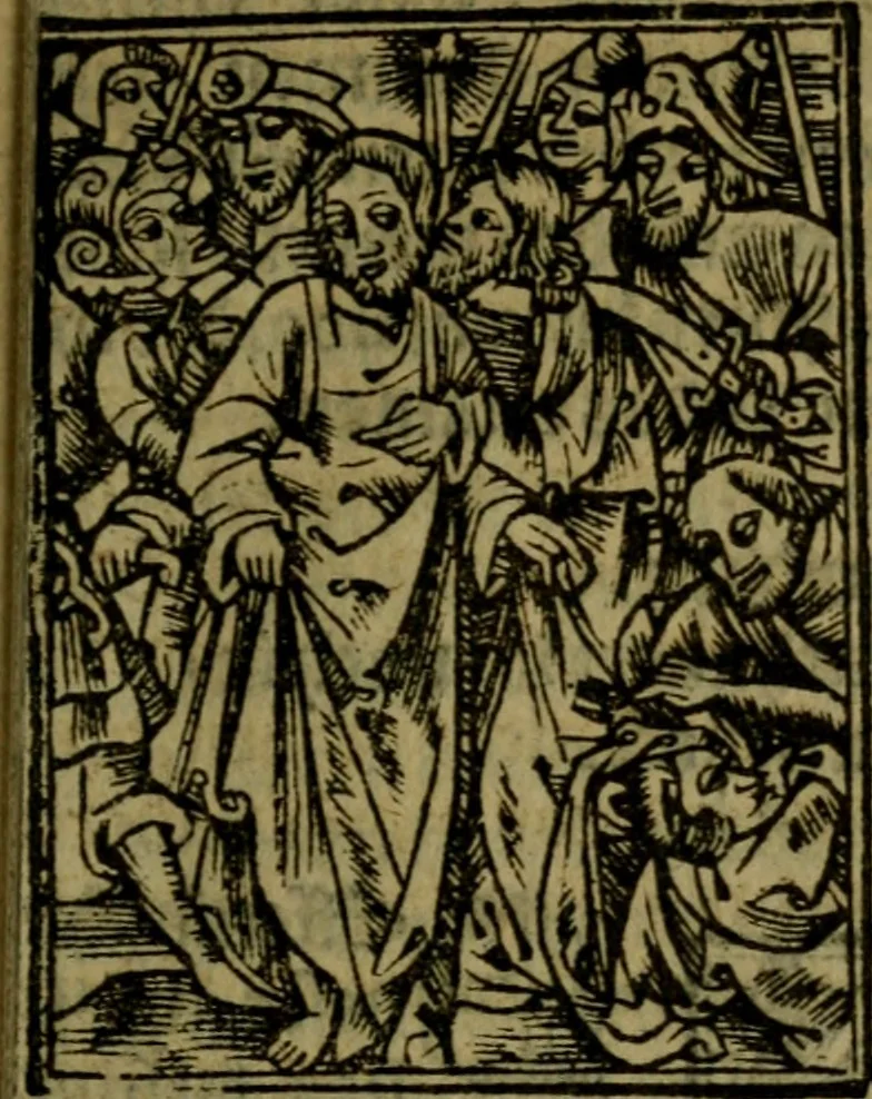 An illustration from Een devote maniere om gheestelyck pelgrimagie te trecken tot den heylighen lande als te Jherusalem, Bethleem, ter Jordanen, etc. : met die rechte gheleghentheyt der heyligher plaetsen, so bescheelijck beschreuen al ost mense voor ooghen saghe, 1563, leaf 188