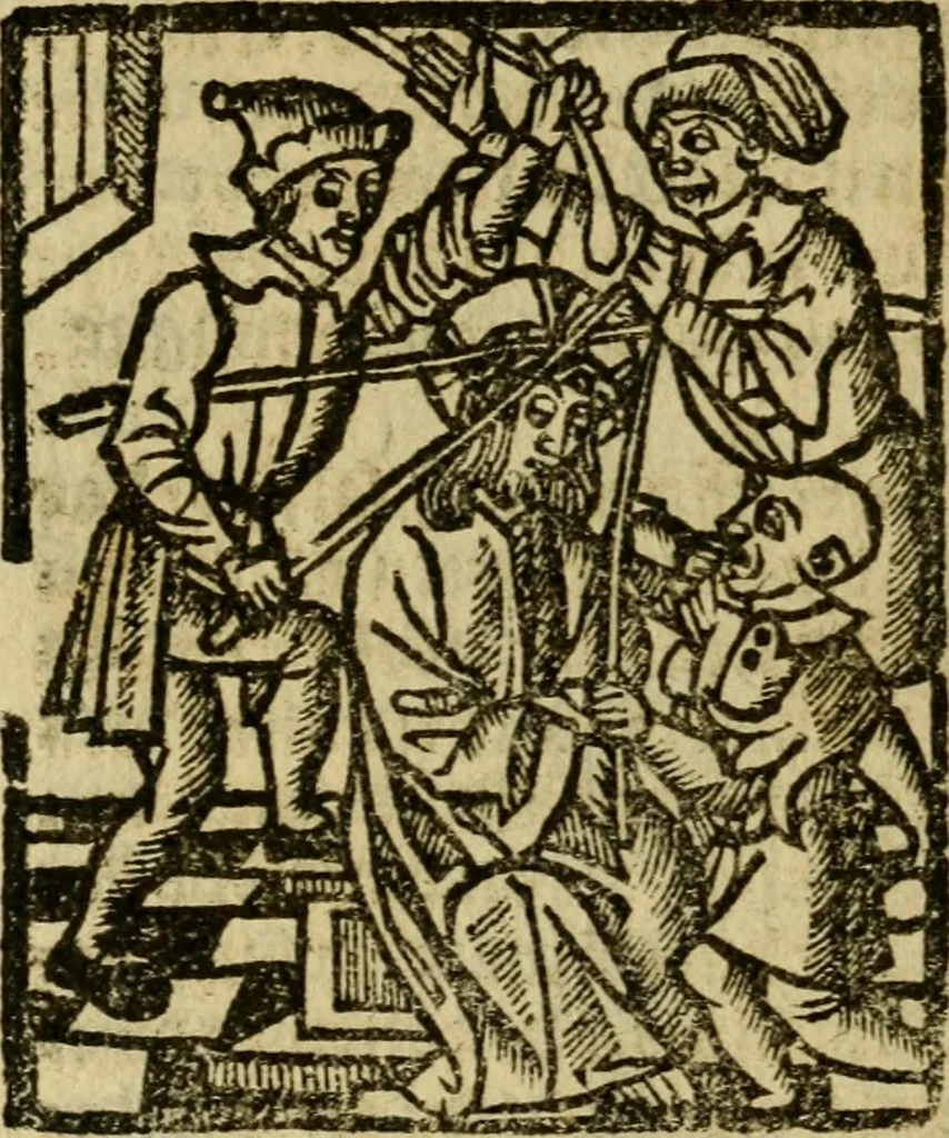 An illustration from Een devote maniere om gheestelyck pelgrimagie te trecken tot den heylighen lande als te Jherusalem, Bethleem, ter Jordanen, etc. : met die rechte gheleghentheyt der heyligher plaetsen, so bescheelijck beschreuen al ost mense voor ooghen saghe, 1563, leaf 209
