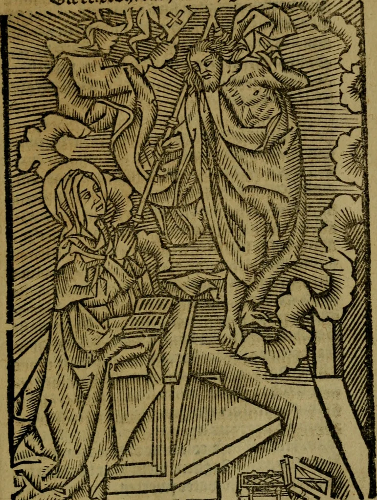 An illustration from Een devote maniere om gheestelyck pelgrimagie te trecken tot den heylighen lande als te Jherusalem, Bethleem, ter Jordanen, etc. : met die rechte gheleghentheyt der heyligher plaetsen, so bescheelijck beschreuen al ost mense voor ooghen saghe, 1563, leaf 262