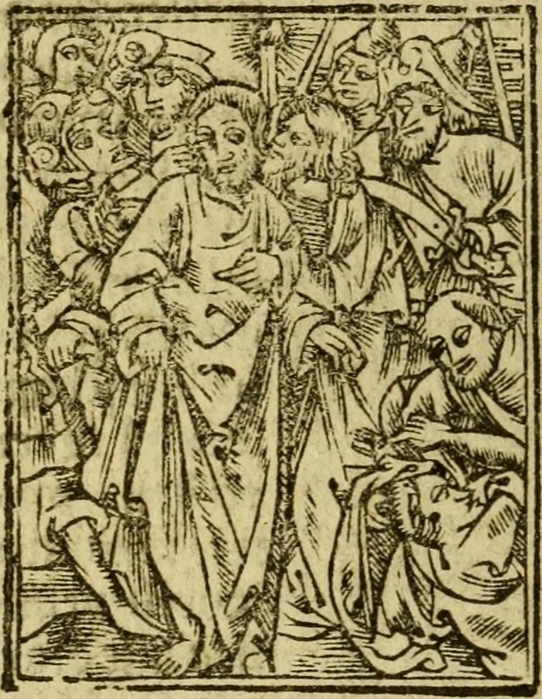 An illustration from Een devote maniere om gheestelyck pelgrimagie te trecken tot den heylighen lande als te Jherusalem, Bethleem, ter Jordanen, etc. : met die rechte gheleghentheyt der heyligher plaetsen, so bescheelijck beschreuen al ost mense voor ooghen saghe, 1563, leaf 295