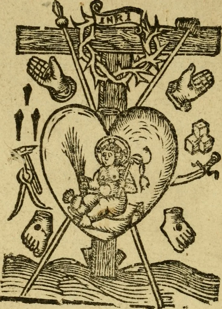 An illustration from Een devote maniere om gheestelyck pelgrimagie te trecken tot den heylighen lande als te Jherusalem, Bethleem, ter Jordanen, etc. : met die rechte gheleghentheyt der heyligher plaetsen, so bescheelijck beschreuen al ost mense voor ooghen saghe, 1563, leaf 345