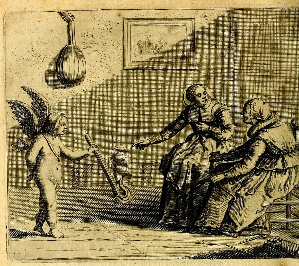 An illustration from Eerlycke tytkorting, bestaende in verscheyde rymen, 1634, leaf 48