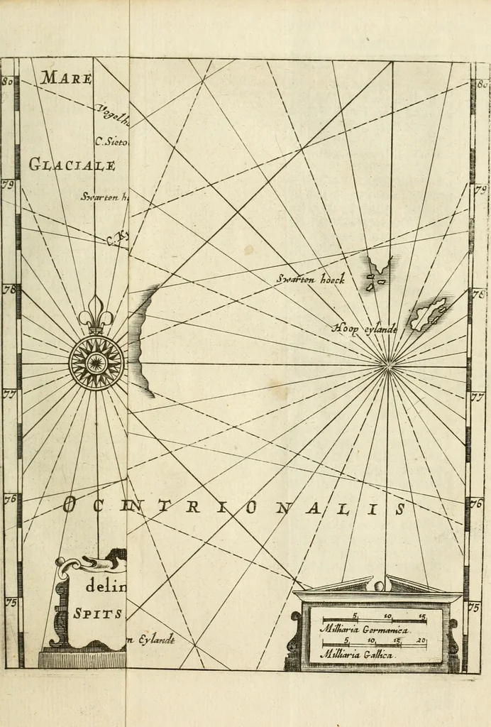 An illustration from Eerste[-derde] schip-vaert der Hollanderen nae de Oost-Indien door de Waygats, by - Noorden Noorweghen, Moscovien ende Tartarien: zijnde verrijckt met een beschryvinge veeler aengrenfende landen, noyt in eenige voorige, 1648, leaf 34