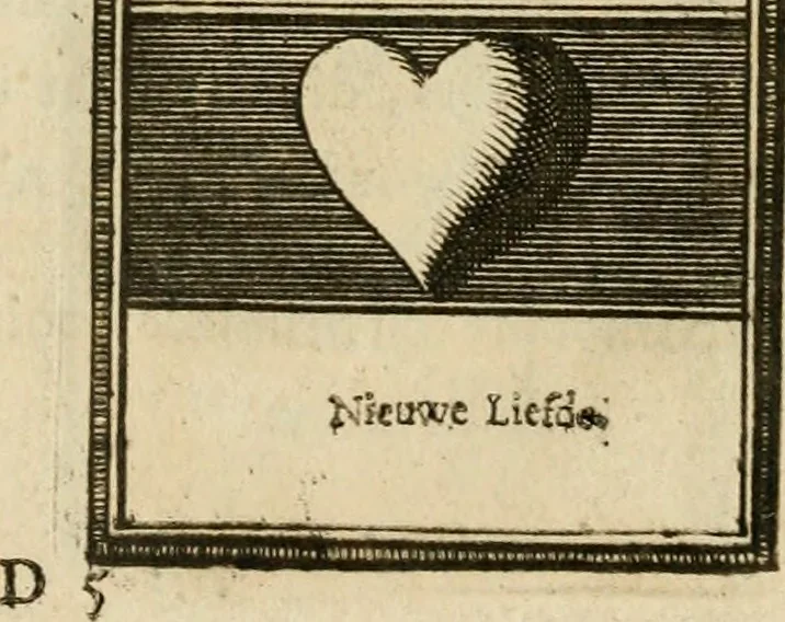 An illustration from Eeuwigduurende liefdes almanak : zinnebeeldig, volgens den algemeenen almanaks-trant, de wisselvalligheden der minnaeren, die in alle liefde-jaeren voorvallen, aenwyzende, 1721, leaf 60