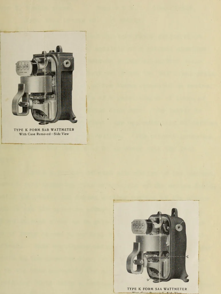 An illustration from The effect of power factor on the accuracy of integrating wattmeters, 1908, leaf 70