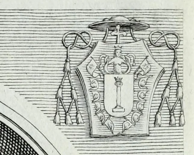 An illustration from Effigies, nomina et cognomina S.D.N. Alexandri papae VII et RR. DD. S.R.E. Cardd. nunc viuentium, 1660, leaf 27
