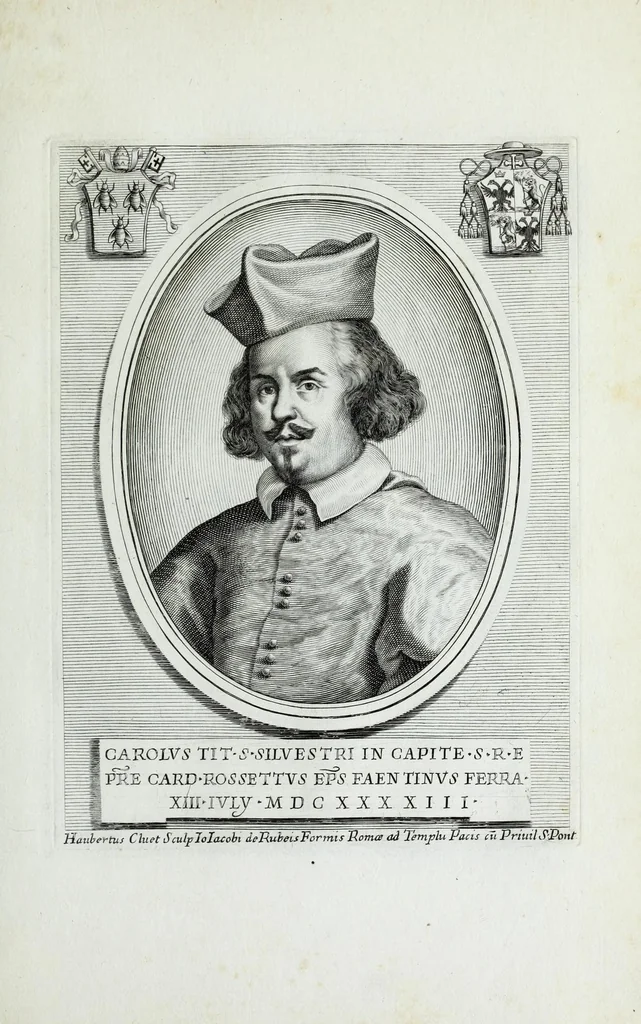 An illustration from Effigies, nomina et cognomina S.D.N. Alexandri papae VII et RR. DD. S.R.E. Cardd. nunc viuentium, 1660, leaf 59