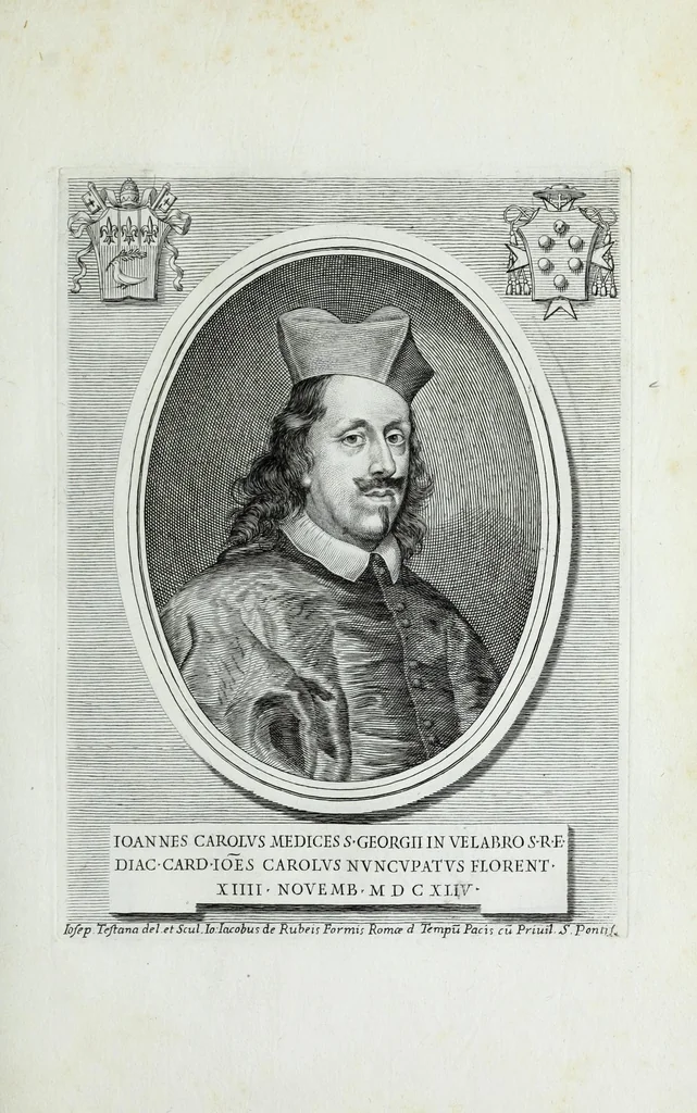 An illustration from Effigies, nomina et cognomina S.D.N. Alexandri papae VII et RR. DD. S.R.E. Cardd. nunc viuentium, 1660, leaf 67
